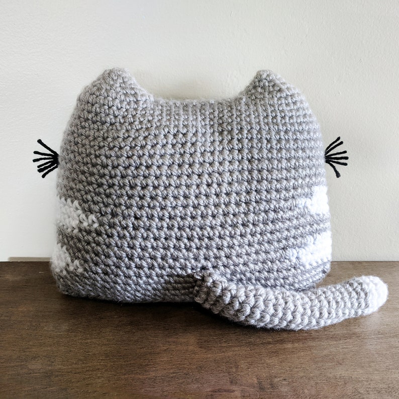 Chubby Cat Pillow Crochet Pattern, Stuffed Animal Amigurumi, Kawaii Plushie image 5