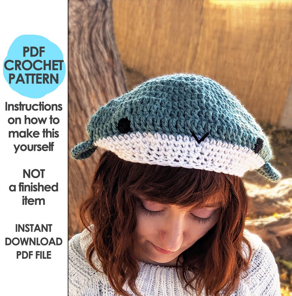 Whale Beret Crochet Pattern Crochet Hat 