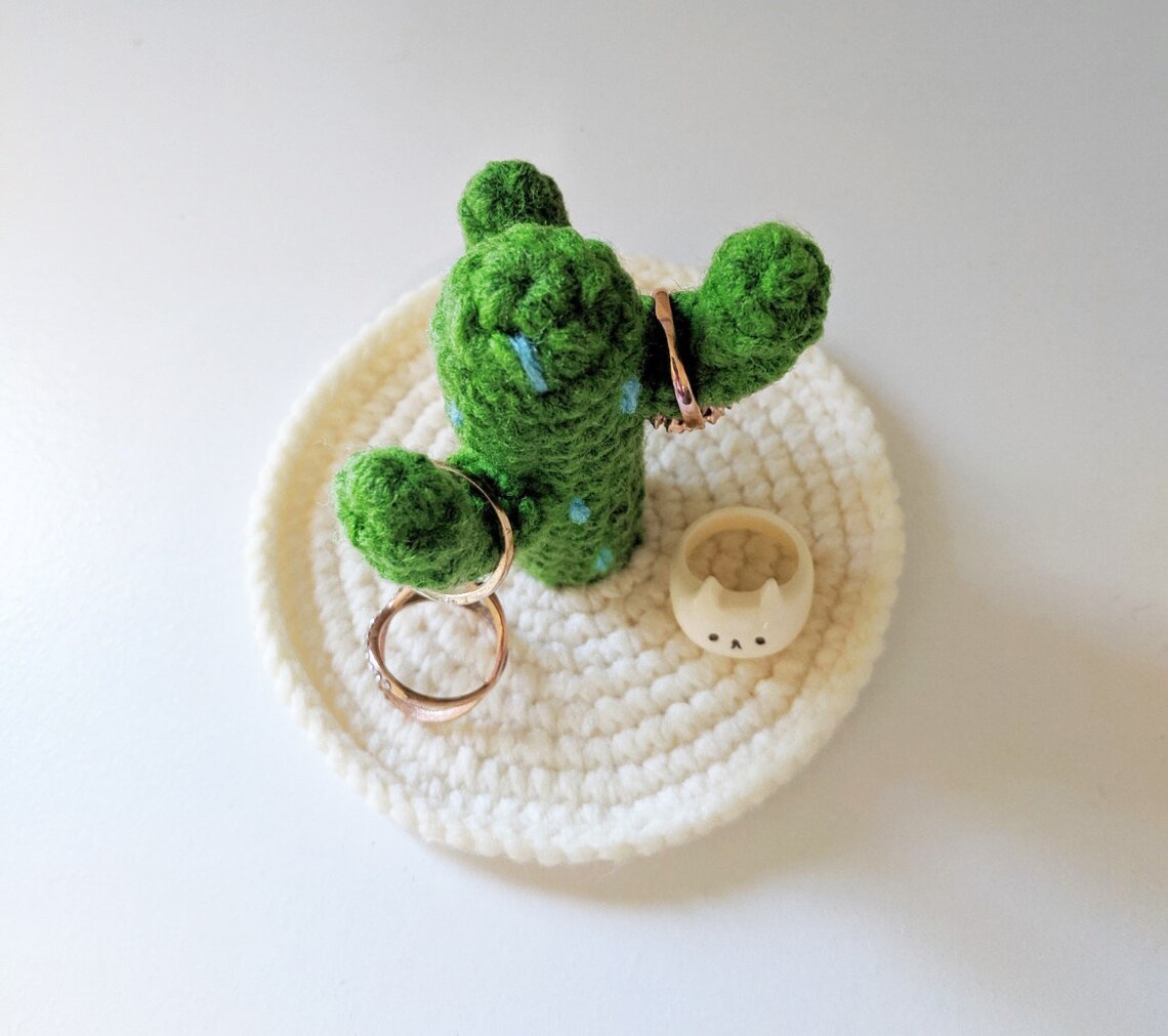 Cactus Jewelry Holder Crochet Pattern Ring Holder Jewelry Etsy
