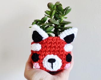 Kawaii Red Panda Planter - Pot Cover for 2" Pots