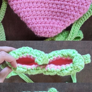 Strawberry Crossbody Bag Crochet Pattern, Pink Strawberry Bag image 9