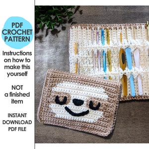 Sloth Crochet Hook Case Crochet Pattern, Crochet Hook Holder