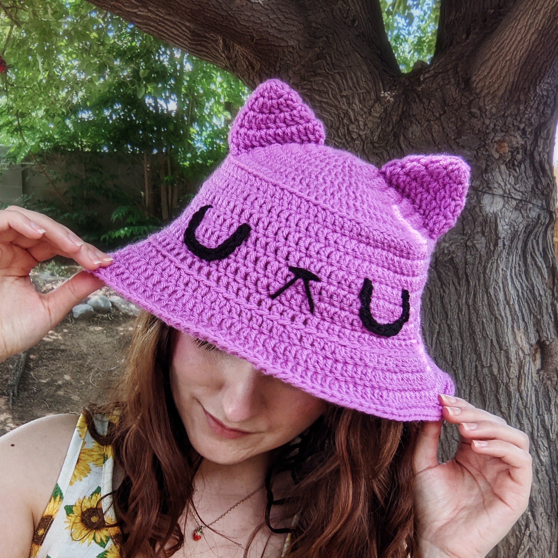 Cat Ears Bucket Hat Crochet Pattern Crochet Hat Pattern Etsy Österreich