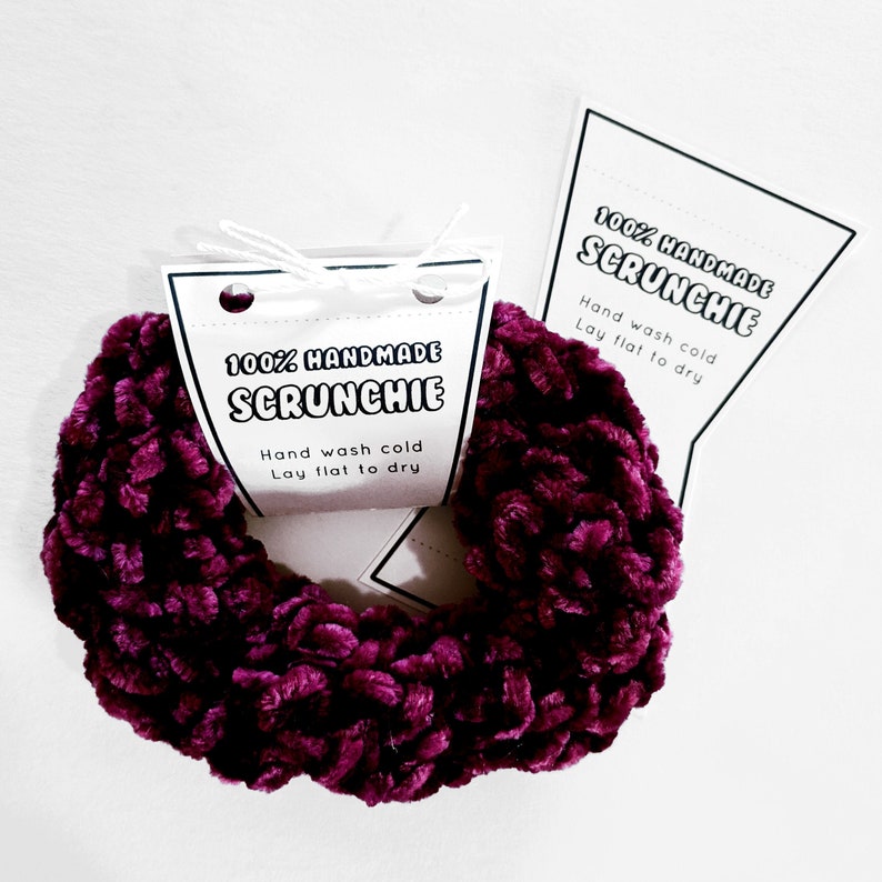 Download Printable scrunchie tags knit crochet scrunchie tag ...
