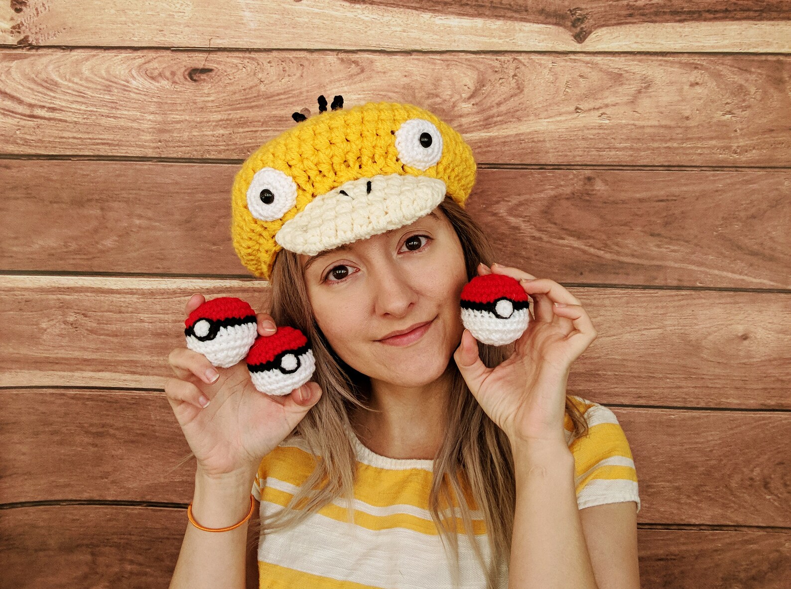 Pokemon Crochet Pattern Psyduck Hat Beret Newsboy Hat Etsy