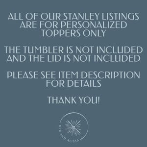 Personalized Stanley Topper, Custom Tumbler Name Tag, H2.0 Flowstate Topper, Mirror Metallic Name Plate, Stanley Accessories bild 15