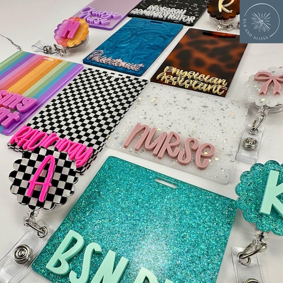 Personalized Badge Buddy, Custom Badge Reel, Nurse Badge Holder, Teacher Badge Reel, Nursing Student, RN, Gift for XRay Tech