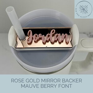 Personalized Stanley Topper, Custom Tumbler Name Tag, H2.0 Flowstate Topper, Mirror Metallic Name Plate, Stanley Accessories bild 4