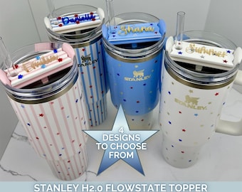 Stanley x Target Personalized Topper Stars and Stripes Collection, Tumbler Name Plate, Stanley Cup Accessories, USA Patriotic, July 4th Gear