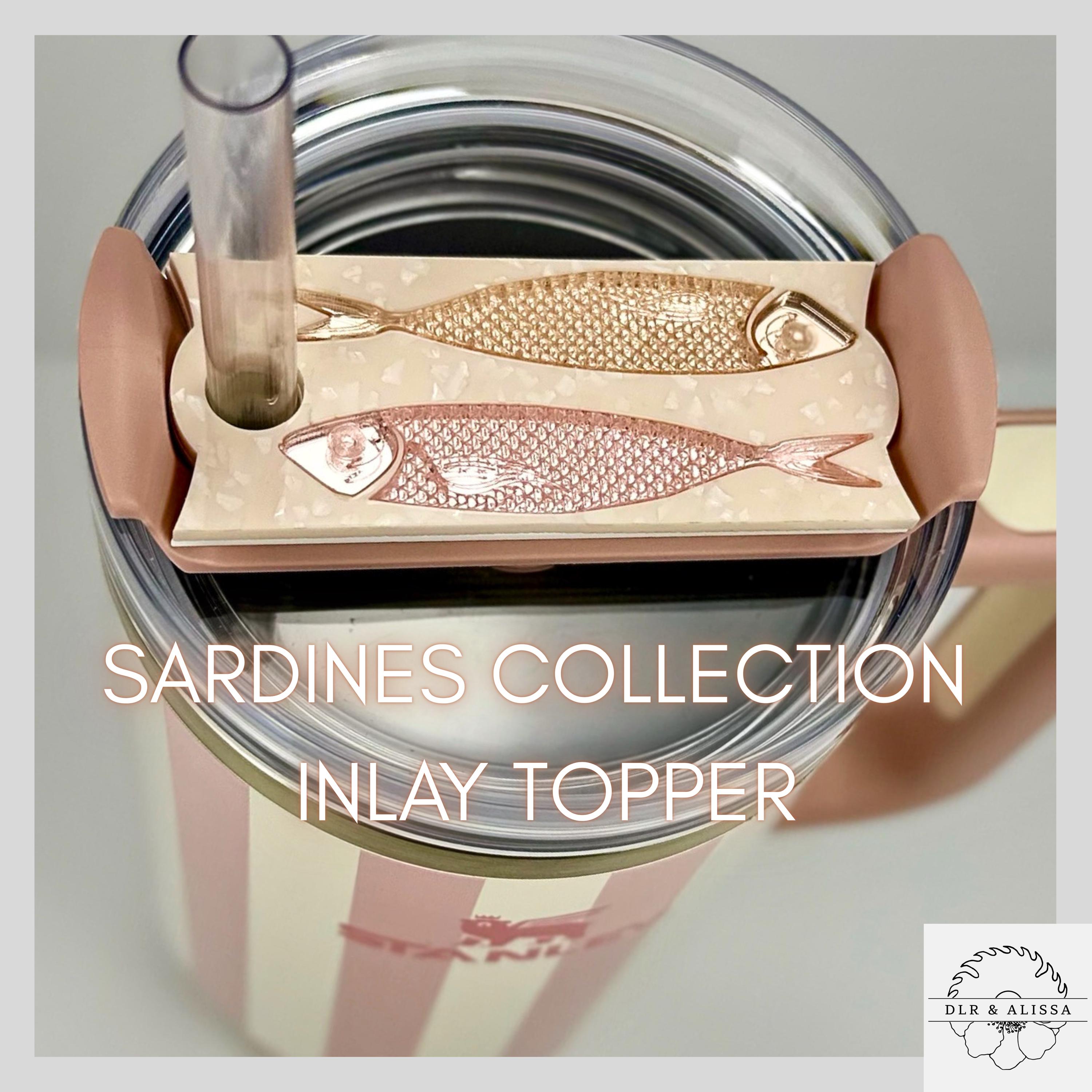 Stanley Name Tag, Sardines Topper, Personalized Tumbler Lid, Stanley Cup Accessories Summer Name Plate, Summertime Sardines Trend Collection