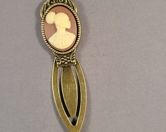 Hagar bookmark / brown and ivory ethnic African American cameo from The Radiant Inspiration collection, gift book lover