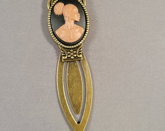 Hagar bookmark / black and brown ethnic African American cameo from The Radiant Inspiration collection, gift for book lover