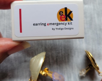 Earring Emergency Kit - clip-on | Travel-Sized Jewelry Fix-It Kit with Replacement Comfort Cushions
