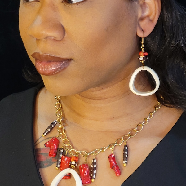 Chained Batik Necklace