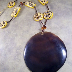 Conda Necklace / boho tribal afrocentric animal print image 1