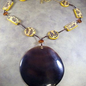 Conda Necklace / boho tribal afrocentric animal print image 2