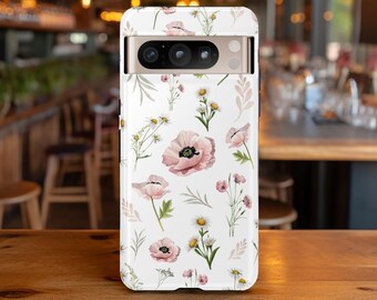 DAISIES & PEONIES Google Pixel Phone Case - Phone Case for Google Pixel 8, 8 Pro 7 6 5 5G