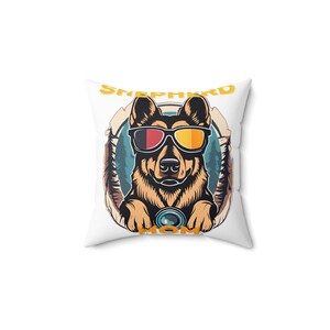 German Shepherd Spun Polyester Square Pillow