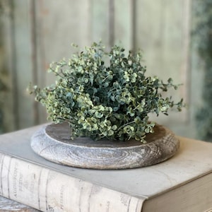 Baby’s Twilight Half Sphere 10&quot; | Faux Floral | Neutral Greenery Accent | Farmhouse Table Decor | Rustic Bowl Filler | Vintage style floral