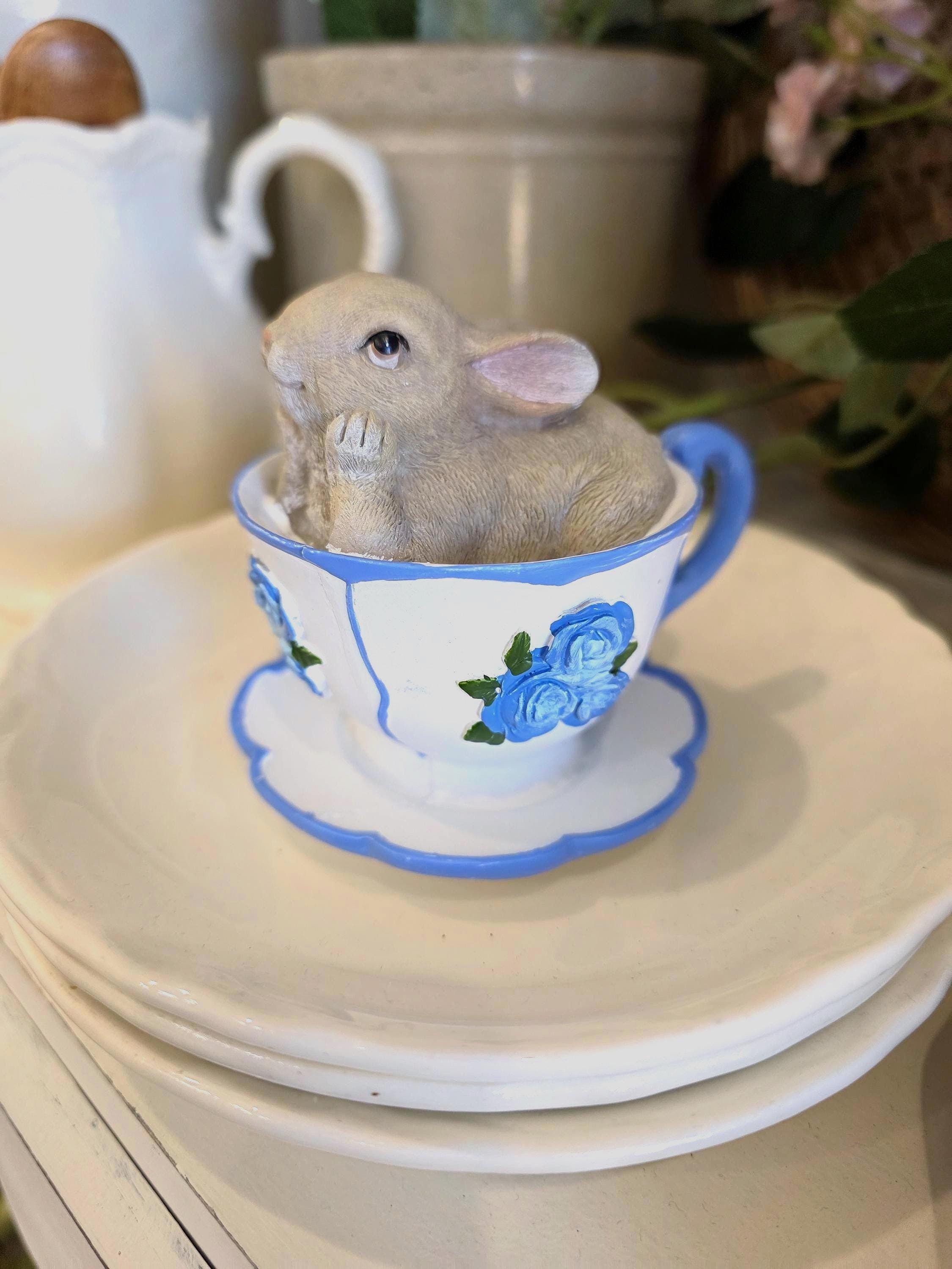 Blue China Bunny - Etsy