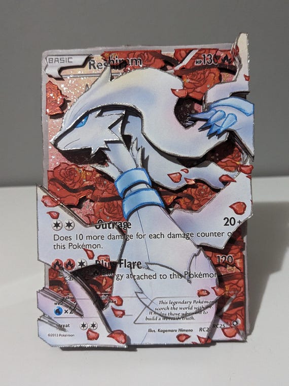 Pokemon Reshiram Legendary Treasures Full Art Glitter 3D Art Shadow Box -  Etsy