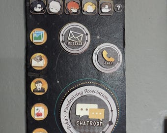 Mystic Messenger Chat Phone Message Shadow Box 3D Art
