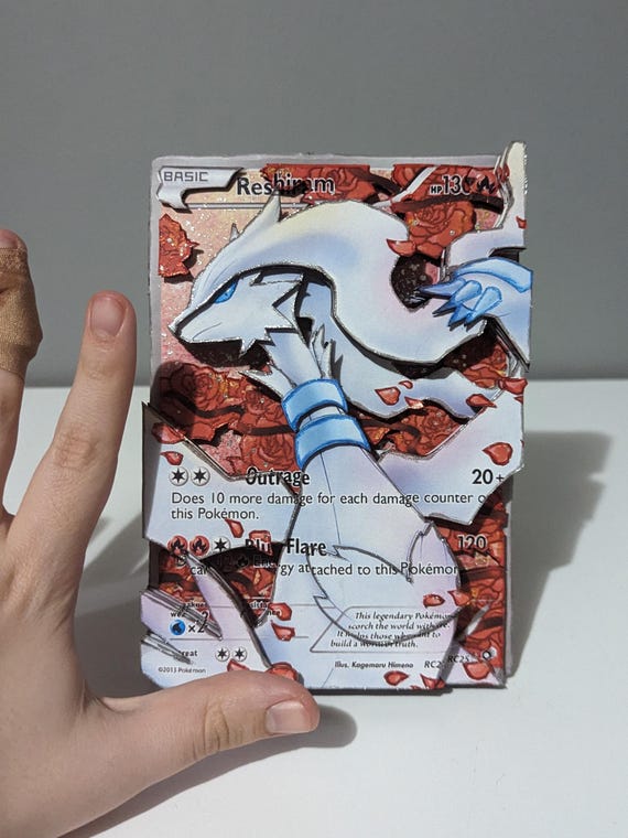 Pokemon Reshiram Legendary Treasures Full Art Glitter 3D Art Shadow Box -  Etsy