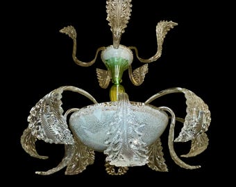large Venetian chandelier with leaves