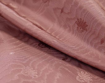 Moire Fabric for Upholstery Formal Home Decor Material for Theatre Costumes and Corsetry Vintage Antique Pink Moire Fabric for Gowns or Home