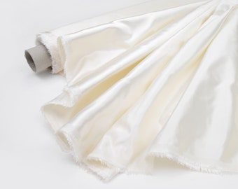 Silk Italian Duchesse Satin Fabric 100% Silk Satin Fabric for Wedding Dress High Quality Silk Fabric by 0,50 Meter