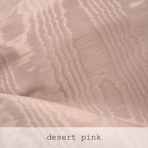 Soft desert pink and dusty rose fabric with a finely ribbed surface and subtle wave reflection. The delicate, muted neutral pink tone is perfect for romantic bridal, boho, or elegant aesthetic projects.