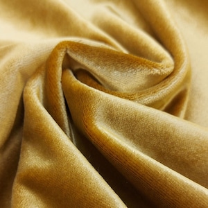 Upholstery Velvet Fabric Mustard Yellow Goldenrod Upholstery Heavy Viscose and Cotton Velvet for Furniture Loris Zanca Premium Velvet Fabric