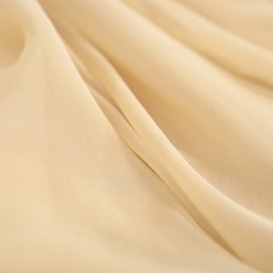 100% zijde chiffon stof natuurlijk chiffon materiaal lichtgeel oker pure zijde chiffon voor naaien zomerjurk bruidsmeisje en trouwjurk