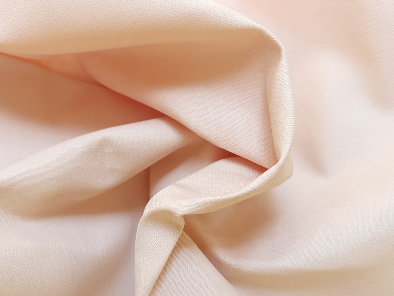 Herringbone cotton fabric for corsets skin colour sold by yard