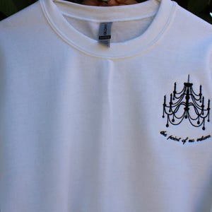 The Point of No Return Embroidered Sweatshirt, Phantom of the Opera Sweatshirt, Chandelier Embroidery, Broadway Apparel, Theater Crewneck