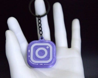 Instagram Link Tag 3D Printed NFC Keychain, Custom NFC Keychain Business Card, Smart NFC Tag, Social Media Tag, nfc Chip Keychain