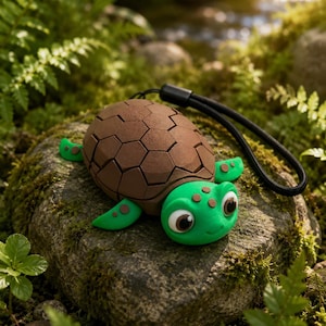 Söt ledad sköldpadda nyckelring, 3D-tryckt flexibel sköldpaddsleksak, kawaii fickdjur, sensoriskt fidgetdjur, unik present