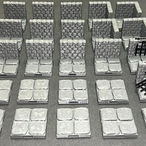 25-Piece 3D Printed Dungeon Tile Starter Set for Dungeons & Dragons and Tabletop RPGs - Perfect Modular Terrain for TTRPG Adventures