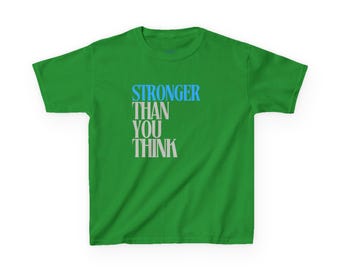 Empowering Kids Tee - "Stronger Than You Think" - Motivational Youth Shirt, Birthday Gift, Encouragement Tee, Inspirational Apparel, [...]