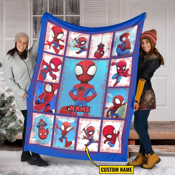 Spiderman Fleece Blanket Custom Spidey and His Amazing Etsy