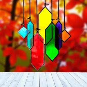 7 Stk Glasmalerei Regenbogen Sun Catcher Bunte Fenster Hängen Dekor