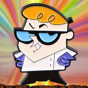 Dexter’s Laboratory Enamel Pin – 90s Cartoon Lapel Pin Retro Collectible Gift