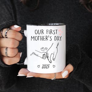 Customizable Mother&#39;s Day Mug, First Time Mom Gift, Our First Mother&#39;s Day Mug, Mother&#39;s Day Gift From Baby