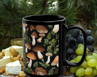 Mug champignon vintage, motif forêt, cadeau pour amoureux de la nature