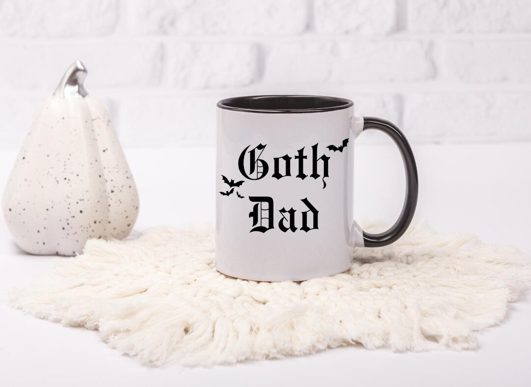 Goth Dad Coffee Mug, Black Handle, Funny Father's Day Gift - Etsy