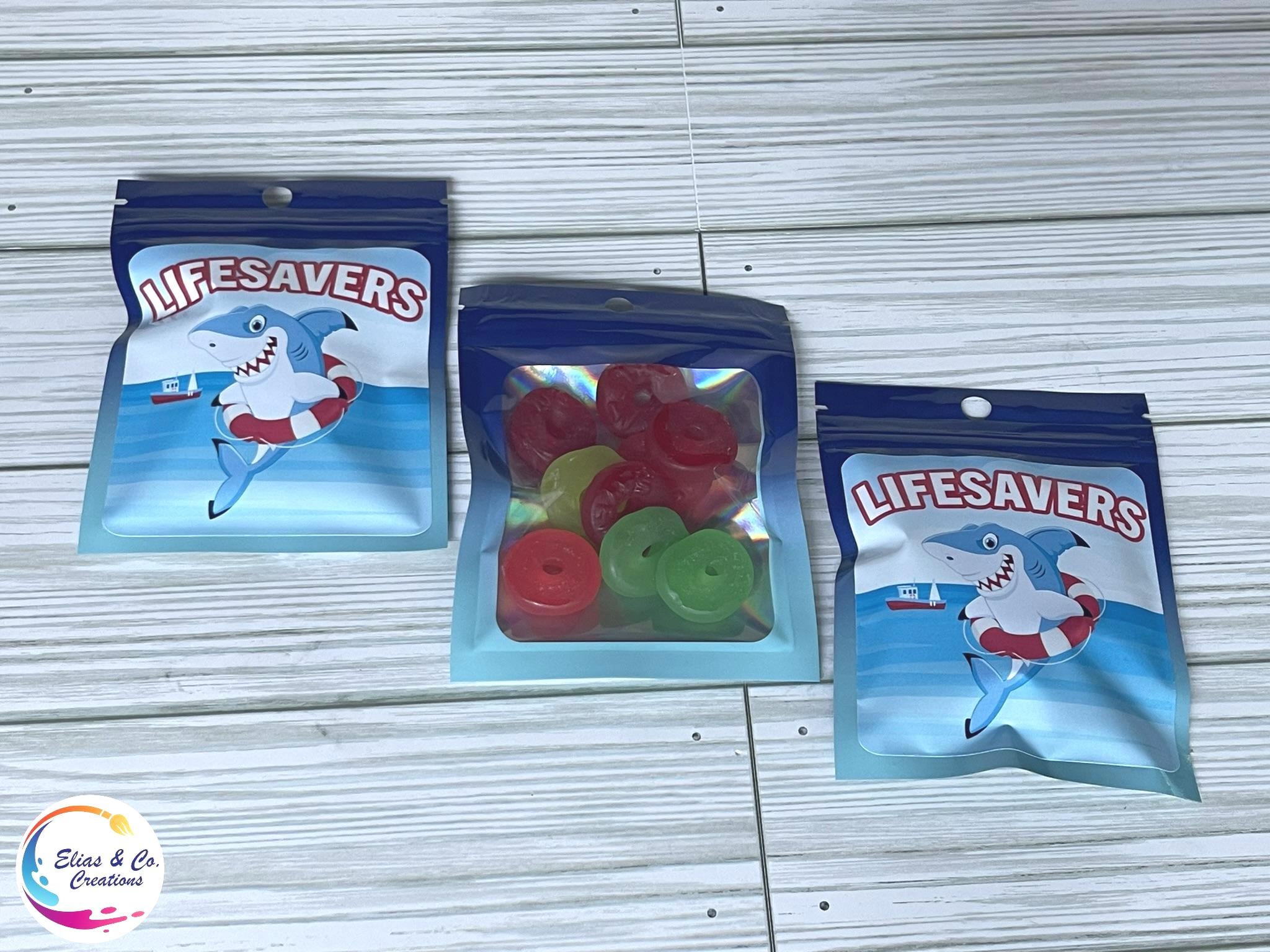 Shark Lifesavers Treat Bags – Shark Themed Party Favor