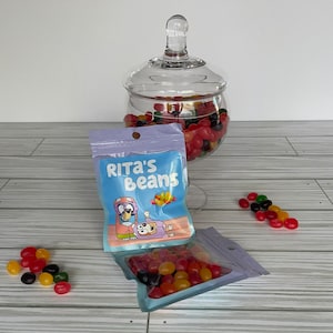 Bluey Favor – Rita’s Beans Party Favors, Kids Birthday Treats, Fun Edible Gifts, Bluey Themed Goodies for All Occasions