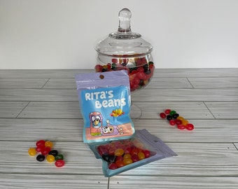 Bluey Favor – Rita’s Beans Party Favors, Kids Birthday Treats, Fun Edible Gifts, Bluey Themed Goodies for All Occasions