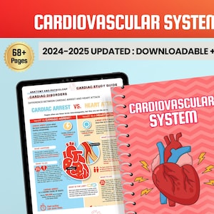 Cardiovascular System Study Guide Bundle | Heart Anatomy & Cardiac Nursing Notes | Essential Resource for Nursing Students | PDF Download