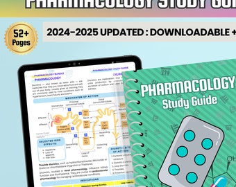 Pharmacology Template for Nursing School • Printable PDF Study Sheet ...